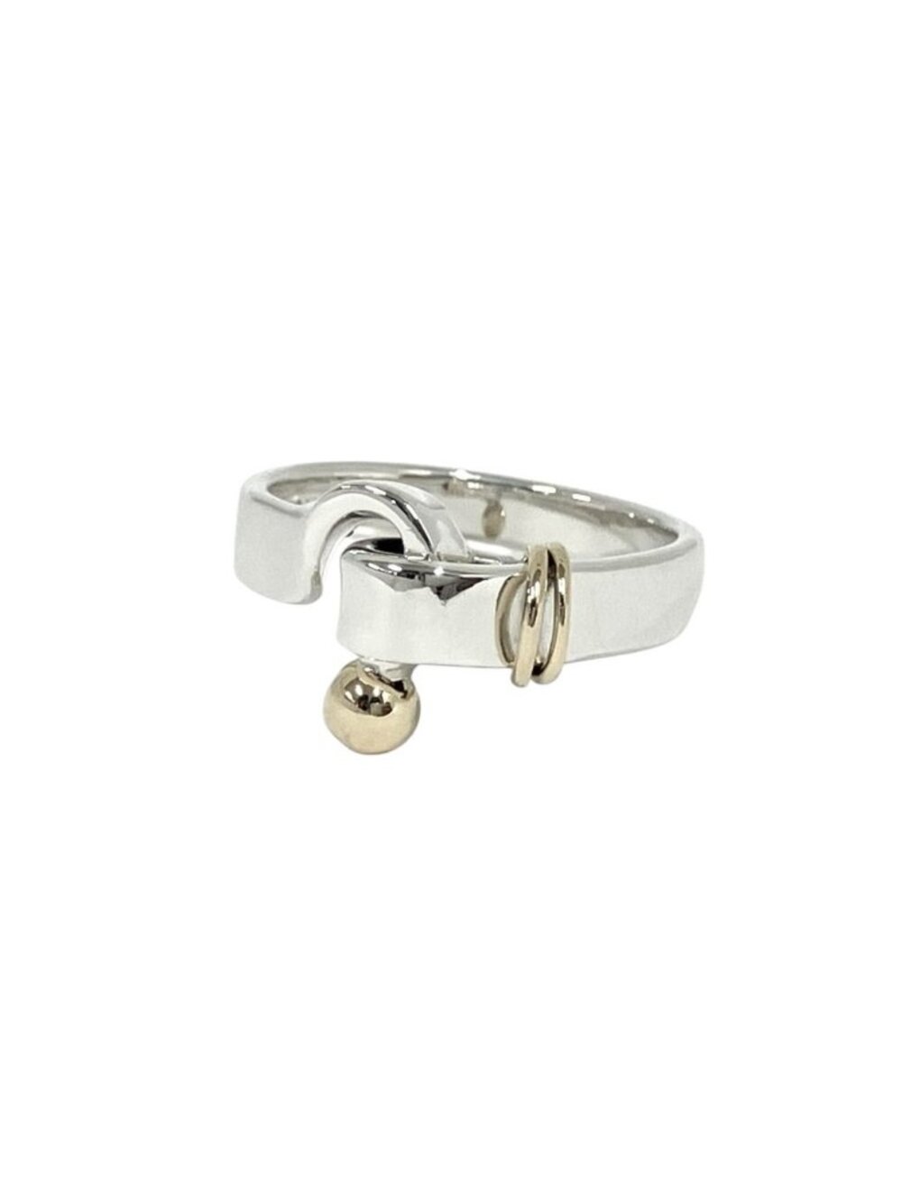 Tiffany & Co Combination Hook & Eye Ring Silver Gold